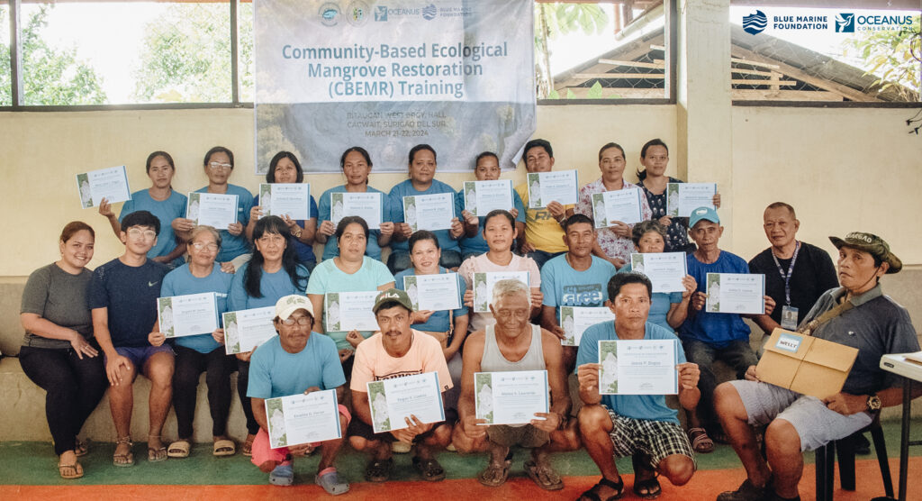 community receiving mangrove training